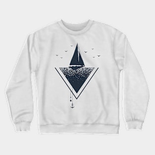 Ship. Geometric Style Crewneck Sweatshirt